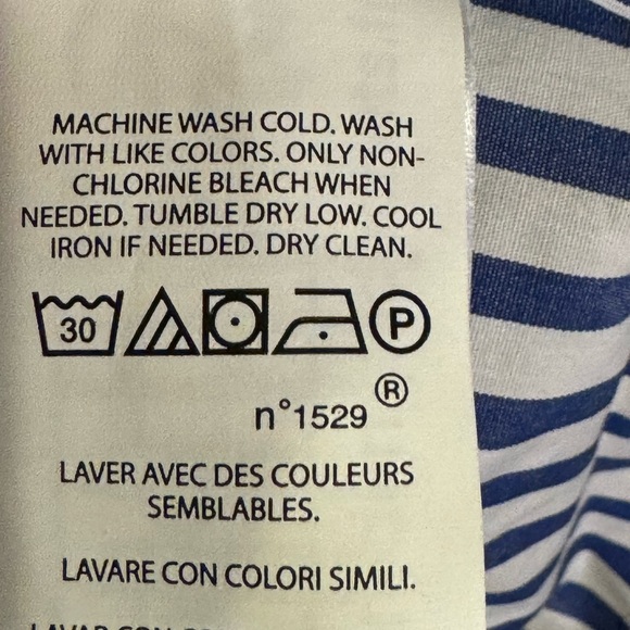 NWT Polo Ralph Lauren Girls Striped Cotton Poplin Dress Blue/ White Size 14 - Picture 6 of 7